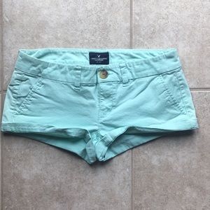 Teal American eagle shorts